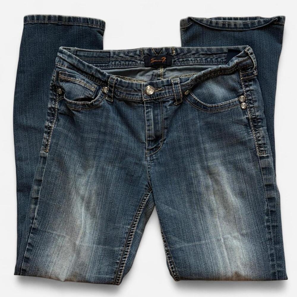 Seven7 Jeans with Jewel Buttons - Size 14